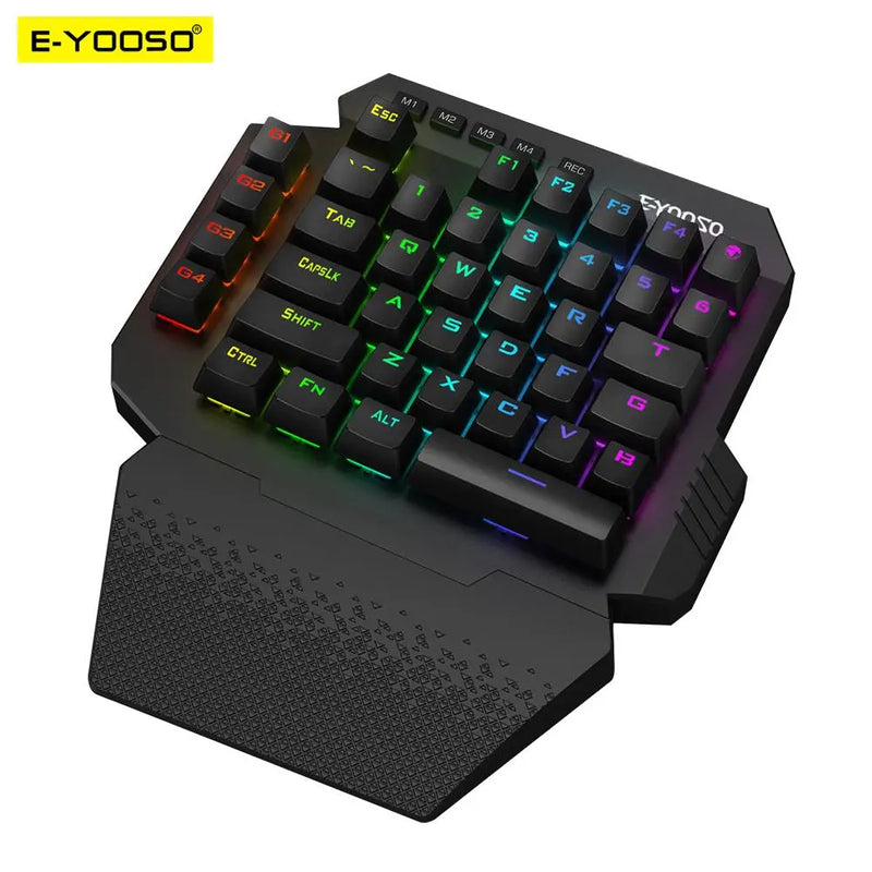 Teclado de Jogo Mecânico sem Fio E-YOOSO K722 RGB 2.4GHz